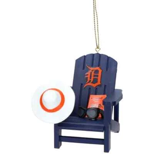 DETROIT TIGERS Beach Adirondack Chair Christmas Ornament 3.5" - Picture 1 of 1