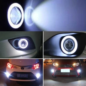 2pcs 2.5'' COB LED Angel Eyes Car DRL Fog Light Lens Projector Halo Fog Lamp - Picture 1 of 16