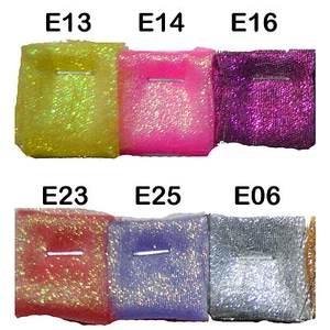 Exx  Pearlescent Metallic Glitter Sparkle Organza Sheer Fabric dress Material  - Picture 1 of 22