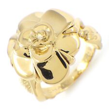CHANEL Ring Camellia Flower Motif 750(18K) Yellow Gold US6.5