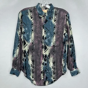VTG Gitman Bros Shirt Mens Medium Aztec Soutwestern Button Up Made USA 70s 80s - Picture 1 of 15