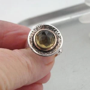 Hadar Designers Smokey Ring sz 7.5,8 Rose Gold Sterling Silver Handmade () Last - Picture 1 of 1