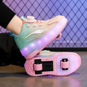 Roller skates kid 2 wheels snekers boy trainer girl sport light up skating shoes - Picture 1 of 15