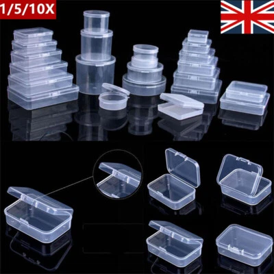 Plastic Storage Box Jewelry Organizer Case Beads Container Small Pill Chip Box - Image 1 of 4