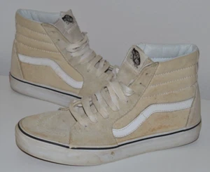 Vans Sk8 Hi Cream Suede White Mens Size 8.5 Athletic Shoes Sneakers 721356 - Picture 1 of 6