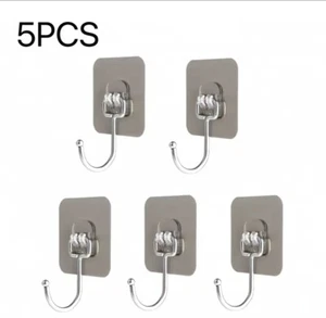 5x Ganchos Autoadhesivos Fijación Sin Rastro Cocina Baño Armario Percha de Techo - Imagen 1 de 12