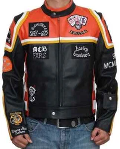 New Harley Davidson Men’s Vintage Biker Leather Jacket – Cowhide biker Jacket. - Picture 1 of 7