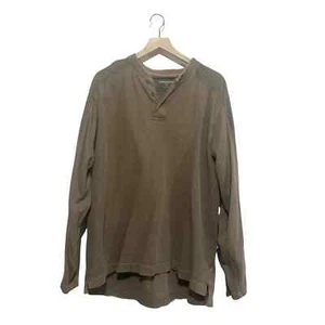 Pullover Woolrich tres botones manga larga grande marrón - Imagen 1 de 3