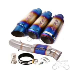 Modified Exhaust Tips Blue Mid Link Pipe Slip for DUKE 790 Adventure 2020-2022 - Foto 1 di 12