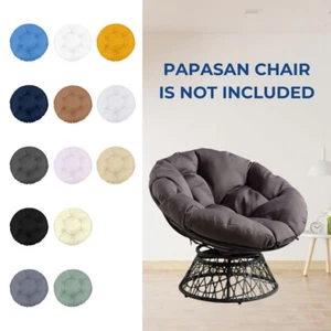 6" Thickness 10 to 12Lbs Fiberfill Round Papasan Ottoman Cushion Pillow Outdoor  - Picture 1 of 162