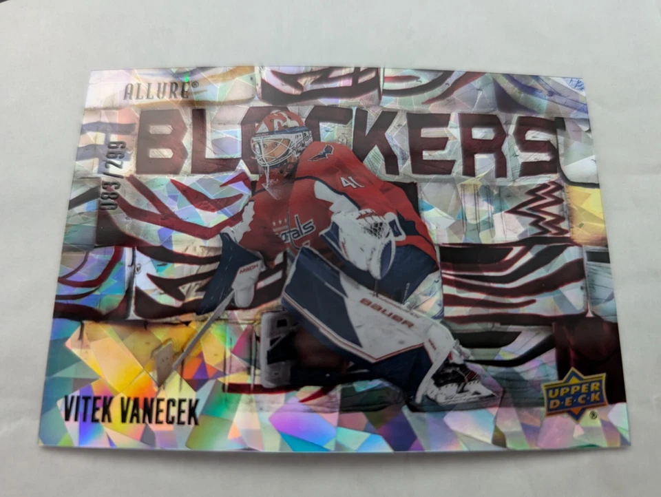 2022-23 Upper Deck Allure Blockers Red /299 Vitek Vanecek #BL-23 - Image 1 of 1