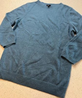 SUÉTER TALBOTS CACHEMIR PURO VERDE AZULADO/AZUL MANGA 3/4 TALLA M Foto 1 de 4