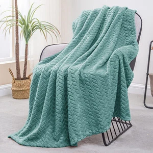 Wheat Ear Pattern Blanket Blanket Soft Fleece Throw Blankets for Couch Stylish - Picture 1 of 17