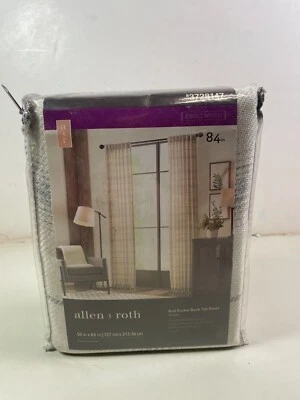 Allen Roth ENGLEWOOD 50 x 95 varilla bolsillo lengüeta trasera panel crema 3728148 Foto 1 de 4