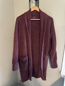 BAREFOOT DREAMS CozyChic Cali Cardi Pullover meliert rot Damen Gr. M - Bild 1 von 4