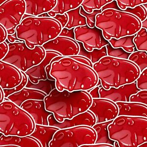 Jelly Toad sticker pair (quality translucent vinyl) (4cm x 3cm)