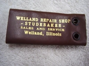 STUDEBAKER KEY CASE ORIGINAL WELLAND GARAGE WELLAND IL KEY CASE - Picture 1 of 3