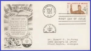 USA5 #1145 ADDR FLEETWOOD FDC Boy Scout Jubilee - Picture 1 of 1