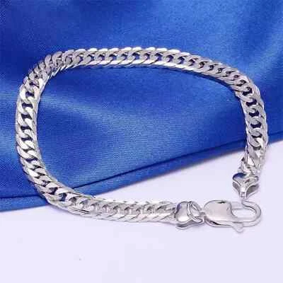 Pure Platinum 950 Chain Men Lucky 4.7mm Cuban Curb Link Bracelet 18.2g/8.4inch - Image 1 of 4