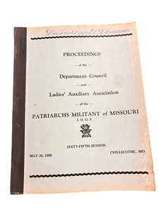 Proceedings Of The Department Council I.O.O.F. 1958 Ladies Auxiliary - Picture 1 of 6