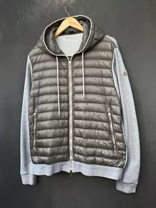 Authentic Moncler Puffer Zip Hoodie Maglia Cardigan Size L/XL - Picture 1 of 7
