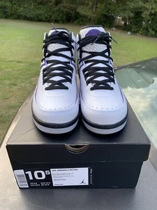 AIR JORDAN II 2 RETRO USED SIZE 10.5 CONCORD WHITE BLACK 385475 153 - Picture 1 of 8