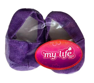 Scarpe slip on American My Life As Clothes tela viola 18" bambola bambina vestiti - Foto 1 di 5