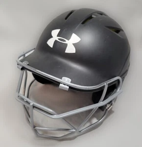 Under Armour Black Men's Baseball Batter Helmet UABH2-110 Size 5 7/8 to 6 3/4 - Picture 1 of 3