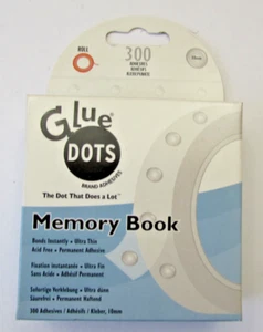 Glue Dots ORIGINAL Memory Book 3 X 300 Permanent Multi Purpose Glue Dots 10mm, - Picture 1 of 2