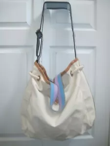 GAP Large Hobo Beige Canvas Cross Body Combo Tote Bag with Adjustable Strap NWT - Picture 1 of 14