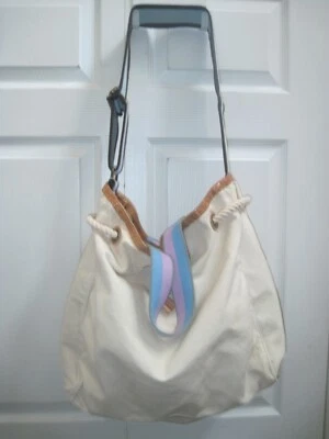 Bolso de Mano GAP Grande Hobo Beige Lona Bandolera Combo con Correa Ajustable Nuevo con Etiquetas Foto 1 de 4