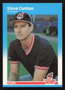 Steve Carlton 1987 Fleer Update #U-17 Indians {0417