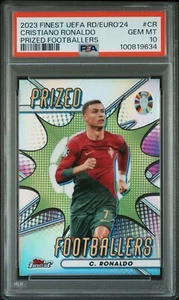 2023 Topps Finest UEFA Euro Cristiano Ronaldo Premiado Futbolistas #PF-CR PSA 10 - Imagen 1 de 3