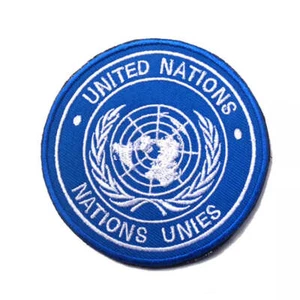 Vereinte Nationen 3" bestickter Haken und Schlaufe Patch KOSTENLOSER VERSAND IN DEN USA KOSTENLOSER VERSAND KOSTENLOSER F - Bild 1 von 1