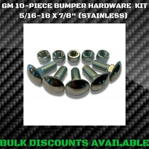 1965-1967 Buick Gran Sport Front Rear Chrome BUMPER BOLTS NUTS 5/16 STAINLESS GM - Picture 1 of 2