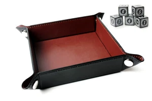 Würfelbrett faltbar, Würfelschale - braun - inkl. Würfel - direkt losspielen - Picture 1 of 2