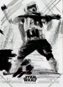 Star Wars Rogue One Series 2 Sketch Card By BC Hepner Shoretrooper - Picture 1 of 1