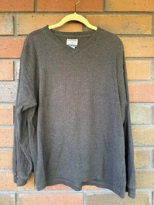 Suéter tejido High Sierra texturizado manga larga cuello en V | marrón | mediano para hombre Foto 1 de 4