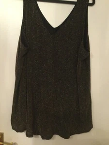 Evans sleevless gold glitter top New with tags size 24 - Picture 1 of 3
