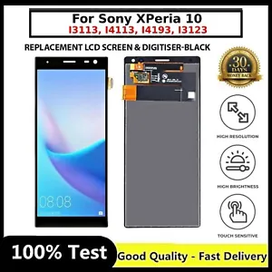 For Sony XPeria 10 LCD Black No Frame Replacement Screen Touch Display Assembly - Picture 1 of 3