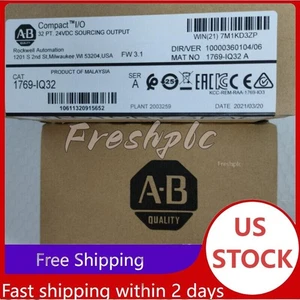 Módulo de entrada CompactLogix 24V DC sellado de fábrica AB 1769-IQ32/A impuesto gratuito de EE. UU. - Imagen 1 de 7