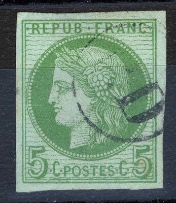 FRANCE - Colonies - Ceres Yvert n°17- 5c vert sur azuré - PD - REUNION - Photo 1/2