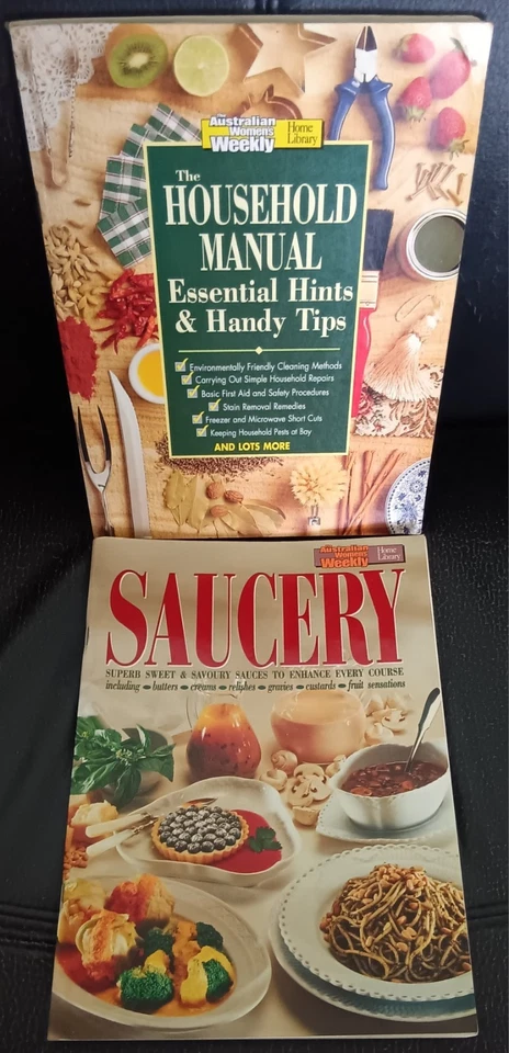 2 x Australian Women's Weekly magazines - Saucery (1993), Household Manuel (1990 - Image 1 of 1