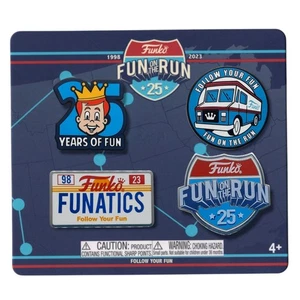 Freddy Funko Fun on the Run Esmalte Solapa Pin Set Paquete de 4 25ª Casa rodante Promo Exclusivo - Imagen 1 de 4