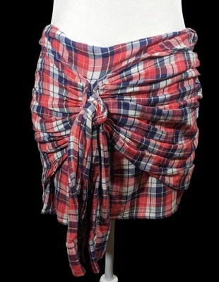 Camisa falda corbata de franela sintética a cuadros estilo grunge Gant Rugger años 90 Foto 1 de 4