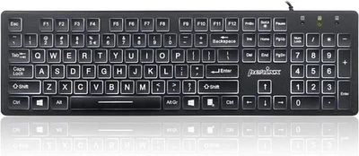 Perixx PERIBOARD-317 Wired Backlit USB Keyboard, Big Print Letter with Black  - Image 1 of 4