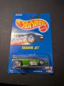 Hot Wheels Shadow Jet 1990 #182 verde nuovo cartoncino blu - Foto 1 di 6