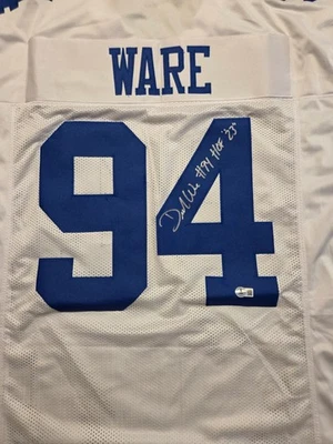 Camiseta de los Vaqueros - Demarcus Ware - #94 Firmada - "HOF 23" - Certificada Beckett Foto 1 de 3