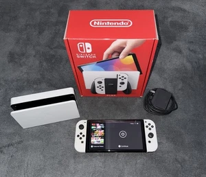 Nintendo Switch OLED Model HEG-001 Handheld Console - 64GB - White With Box - Picture 1 of 7