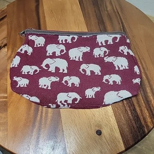 Thirty One Jewell Reise Kosmetiktasche wendbar rot/hellbraun Elefanten Safari Webart - Bild 1 von 12